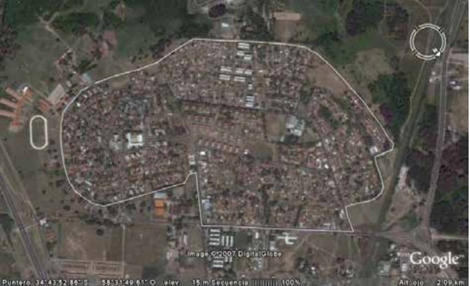  Imagen satelital de Ciudad Evita