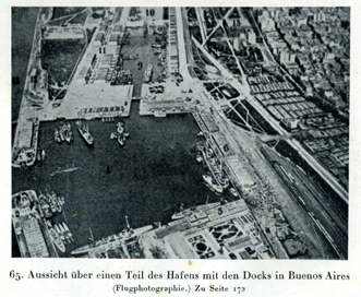 Fotografa “Vista de parte del puerto con los diques en Buenos Aires (fotografa area)”, fotgrafo desconocido, c. 1920? (Nordenskjld 1927: 192).