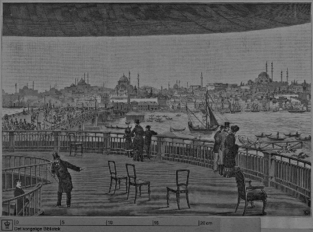 Panorama de Constantinopla. Christian Vilhelm Nielsen. Grabado. Illustreret Tidendet, vol. 24, n° 1205, October 29th, 1882.