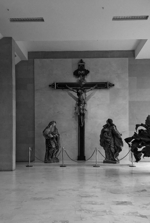 Iglesia Reliquias Jesús en el Stand Cruz Pared Crucifijo Casa Antigua  Capilla Plata