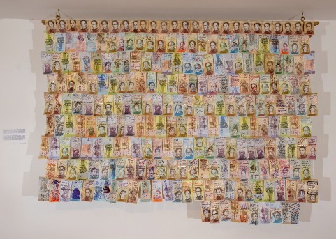 Title: Curtain Of Solidarity (Bolivar Challenge) Interactive art installation by Jason Rovig and Andrés Chaparro in 2019.