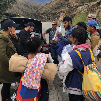 Art For Impact used the proceeds from their shows to fund humanitarian aid along the mountain mi- gration routes in Colombia.