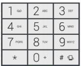 Teclado típico de celular