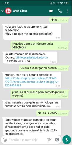 Ejemplo conversación