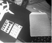 Materiales utilizados en la elaboracin de plantillas para estudiantes ciegos.