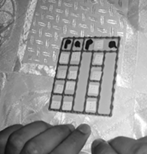 Plantilla para facilitar a estudiantes ciegos, la comprensin de conceptos de conectivos lgicos y tablas de verdad.