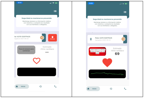 Interfaz de aplicacin mvil – Frecuencia cardaca