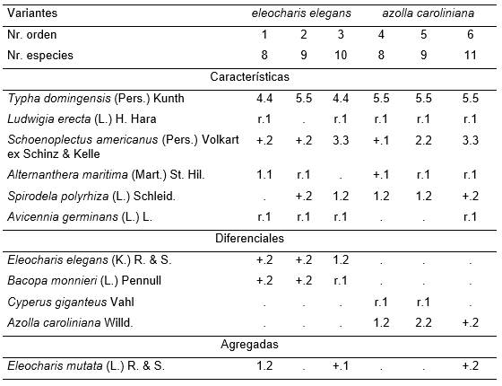 Ludwigio erectae-Typhetum domingensis Reyes & Acosta.