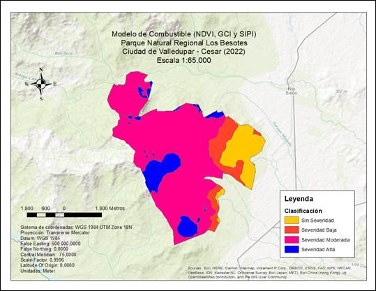 Modelo de Combustible 2 (NDVI, GCI y SIPI)