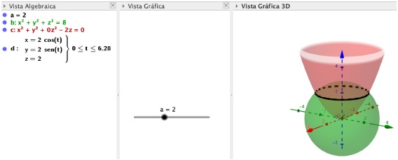 Sólido Q con el deslizador del parámetro a hecho por un estudiante en GeoGebra