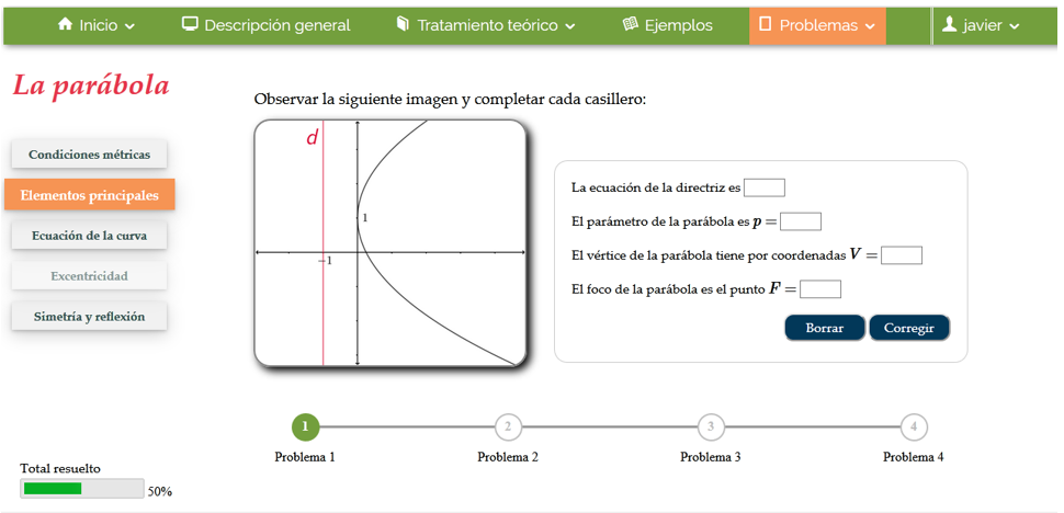 Fragmento de la seccin de actividades y que evidencia la implementacin de la retroalimentacin