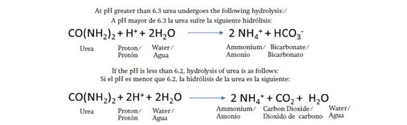 The pH in the hydrolysis of urea (Zambelli et al., 2014) Figura 9.