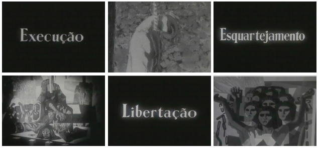 Painel (1950) - exemplos da intercalação entre letreiros e imagens captadas do painel