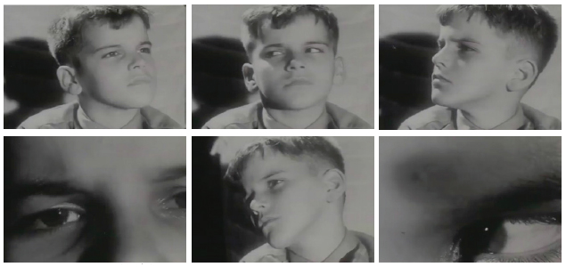 Painel (1950) - o aluno confuso: em primeiríssimo plano e plano detalhe