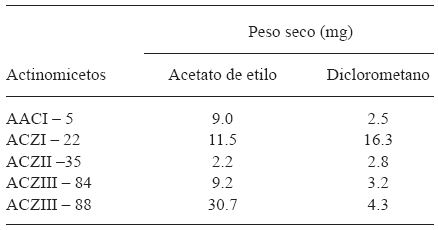 Extracto crudo obtenido del cultivo de las cepas seleccionadas.