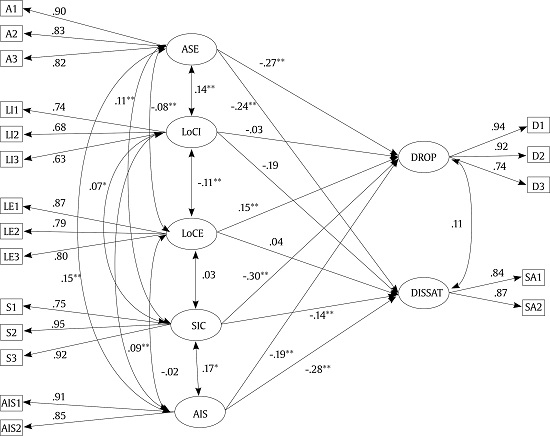 Full Structural Equation Model with Latent Variables