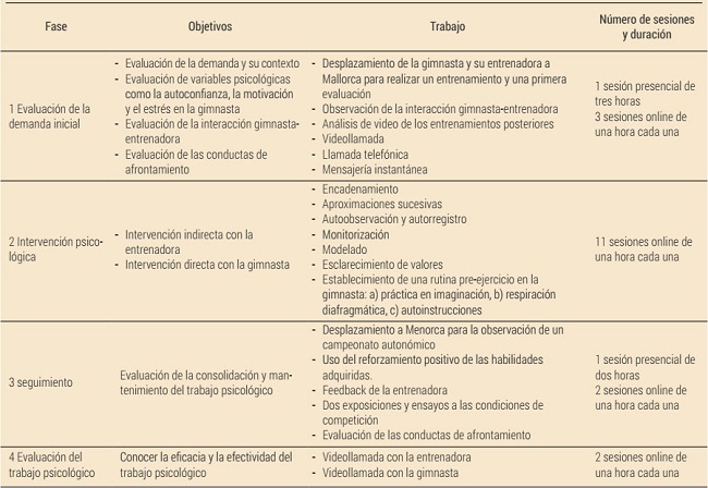 Fases del trabajo psicol&oacute;gico