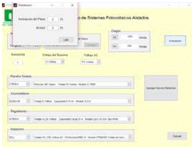 Configuraci&oacute;n para la posici&oacute;n del Panel Solar acorde a su inclinaci&oacute;n