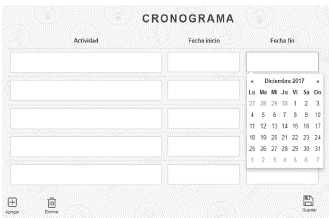 Modulo cronograma y presupuesto.