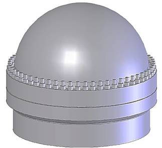 Modelo de la tapa, brida y pernos.