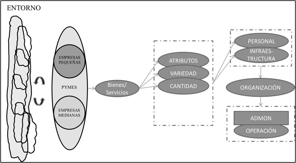 Desglose de la
funcionalidad de la organización.