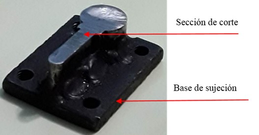 Punzón de corte empleado en la fabricación de llaves de cerraduras.