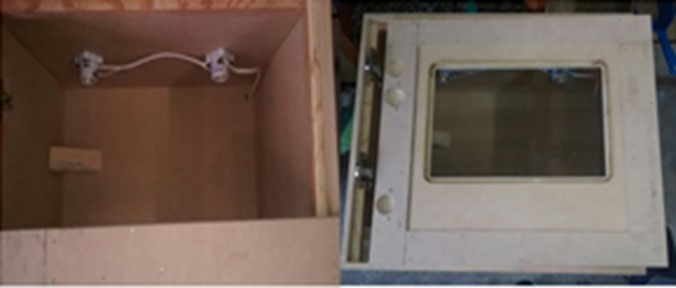 Prototipo de la incubadora en MDF.