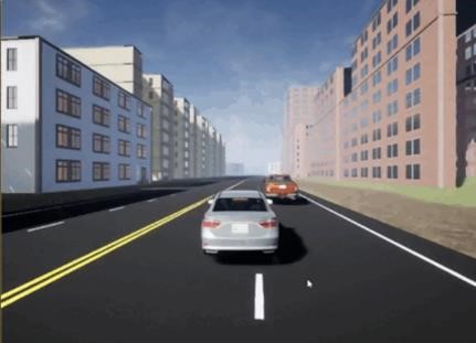 Veh�culo ego en cambio de carril.  