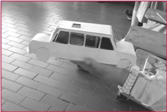 Handmade carton-board model of the Limousine, Cartoon 3, Annex 3.