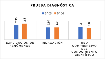 Resultados de la prueba diagn&oacute;stica