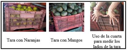 Uso de la tara compraventa de naranja y mango
