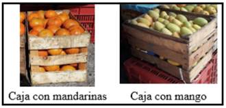 Uso de la caja en la compraventa de mandarina y mango