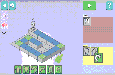 Interfaz de LightBot.