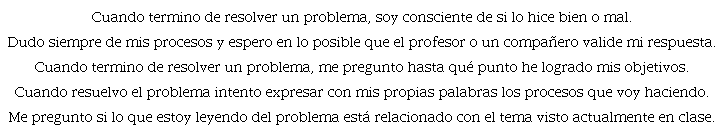 Enunciados de la dimensi&oacute;n Evaluaci&oacute;n