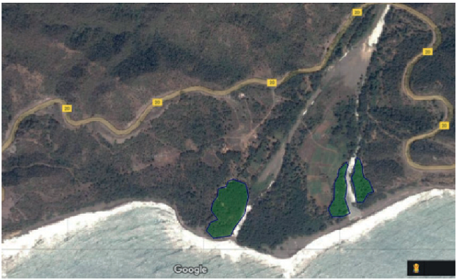 Sitio de estudio El Mac&iacute;o obs&eacute;rvese su ubicaci&oacute;n en la desembocadura del r&iacute;o La Plata.