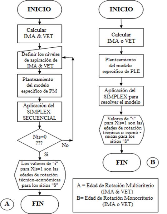Flujogramas de determinación de los TTO, TEO (B) y TTEO
(A).