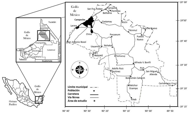 Localizaci&oacute;n del &aacute;rea de estudio.