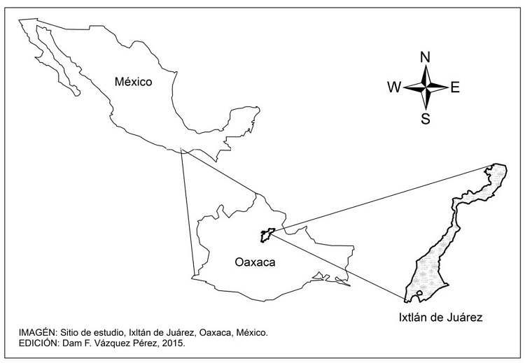 Ubicaci&oacute;n geogr&aacute;fica de municipio de Ixtl&aacute;n de Ju&aacute;rez en el distrito de Ixtl&aacute;n de Ju&aacute;rez, Oaxaca.