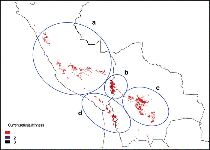 Distribucin de Polylepis en los Andes Centrales.