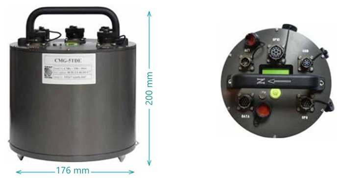 Aceler&oacute;metro Guralp CMG 5TDE. Fuente: Guralp Systems (2012)