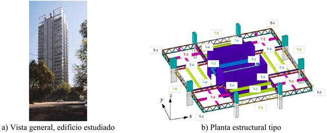 Vista general y estructuración del edificio estudiado en este trabajo