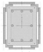Columna encamisada con &aacute;ngulos y soleras