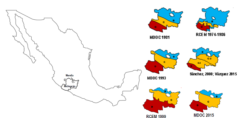 Zonas s&iacute;smicas del estado de Michoac&aacute;n y de la ciudad de Morelia