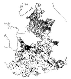 Mapa de escuelas públicas en el estado de Puebla
