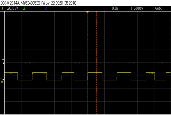 Figura de la onda cuadrada directamente del 555.