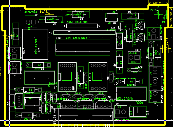 &Aacute;rea de inserci&oacute;n para los componentes en la PCB.