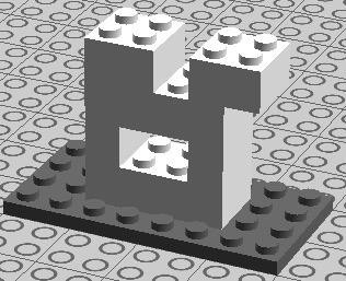 Diseño de 3 dimensiones con piezas de colores genéricos