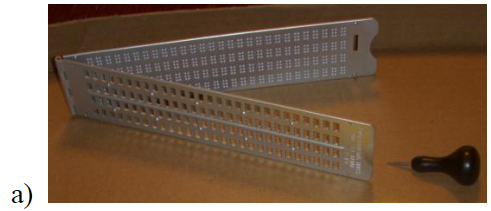 a) Reglete e Pun��o, b) M�quina Perkins, c) Soboran