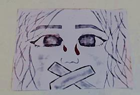 Desenho de aluno(a) expressando viol�ncia verbal