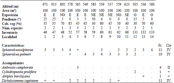 Sphaeralcea palmeri-Sphaeralcea sulphurea